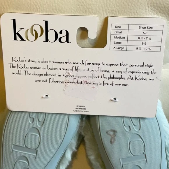 Kooba Memory Foam Slippers Small Blue New - Picture 4 of 5